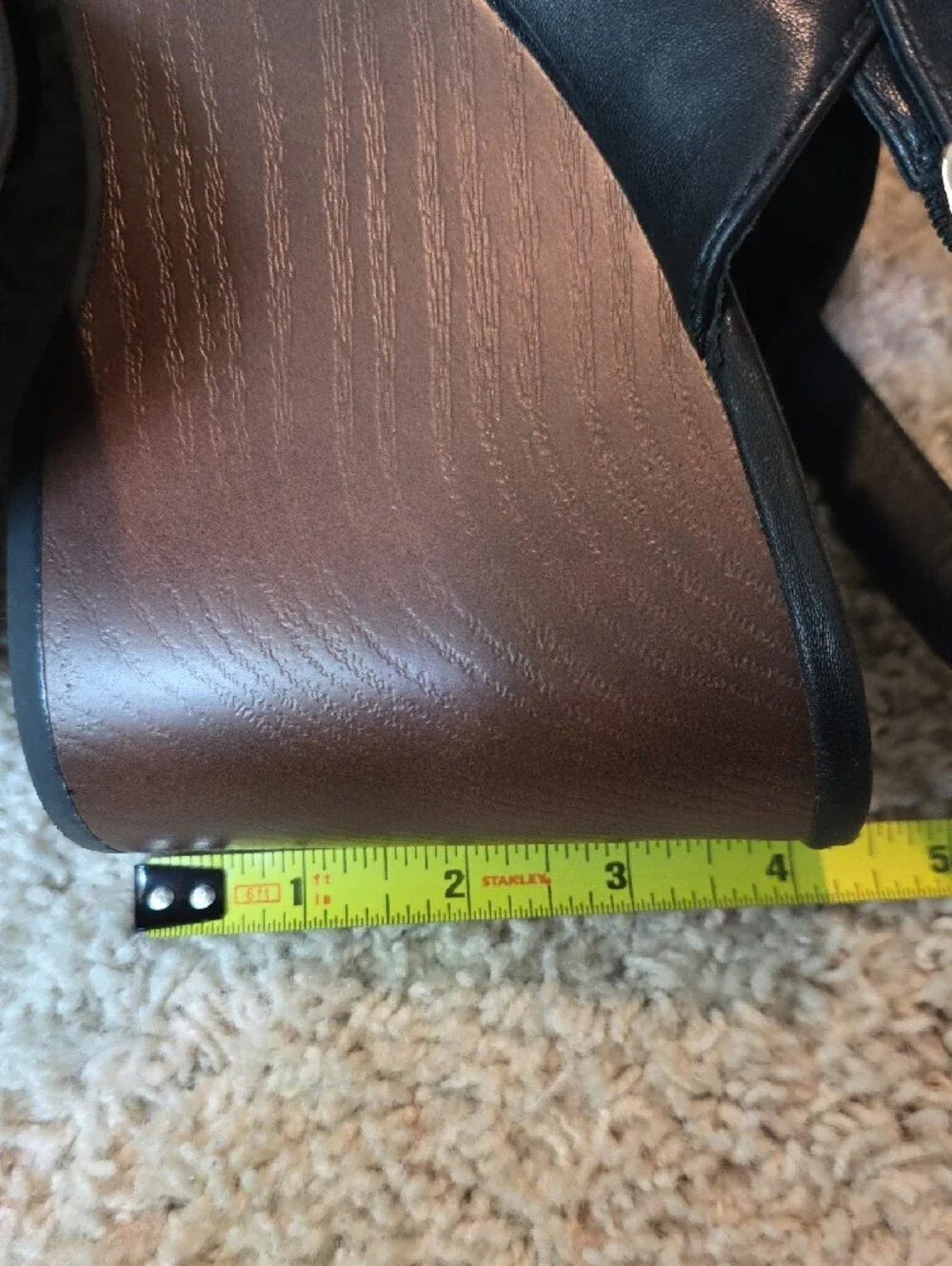Universal Thread Black Platform Wedge Sandals Size 9.5